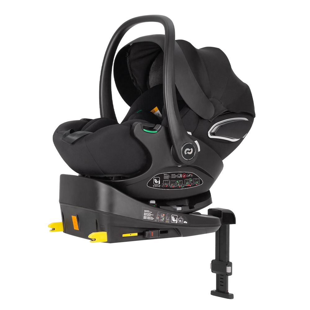 Автокрісло+база CARRELLO Vega CRL-14101/2об Absolute Black i-Size 40-87см ISOFIX з обертанням