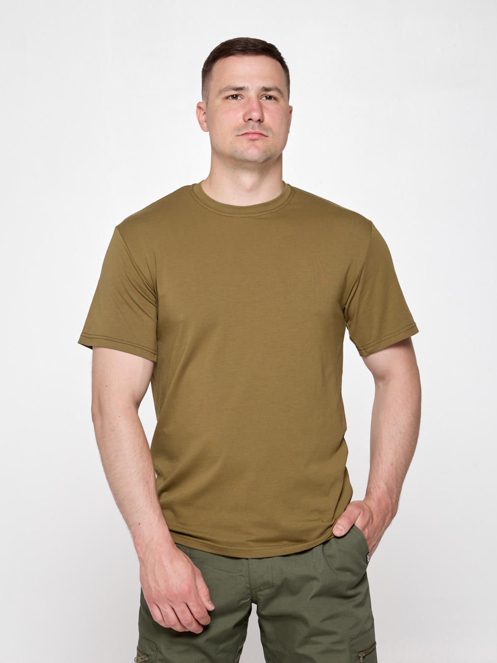 Футболка базова чоловіча UKM олива