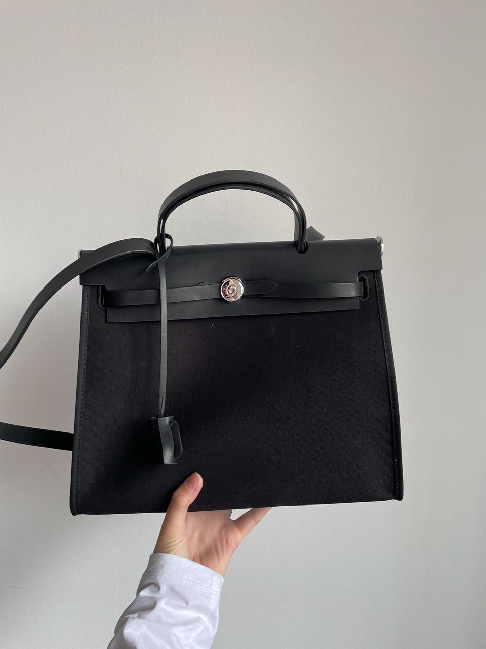Hermes Herbag Zip 31 Bag Black/Silver
