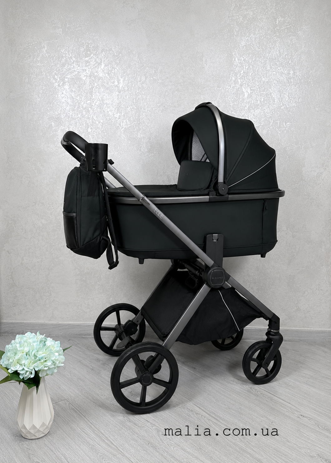 Коляска універсальна 2в1 El Camino ELLE ME 1221 Black