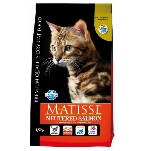 Фарміна кет сух MATISSE NEUTERED SALMON з лососем 1,5 кг 32119