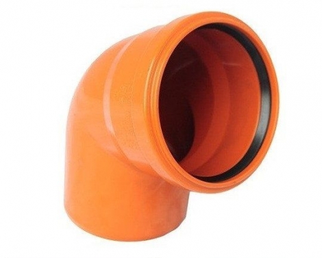 Коліно зовнішня каналізація Wavin Ø160 (15°; 30°; 45°; 67°; 90°)