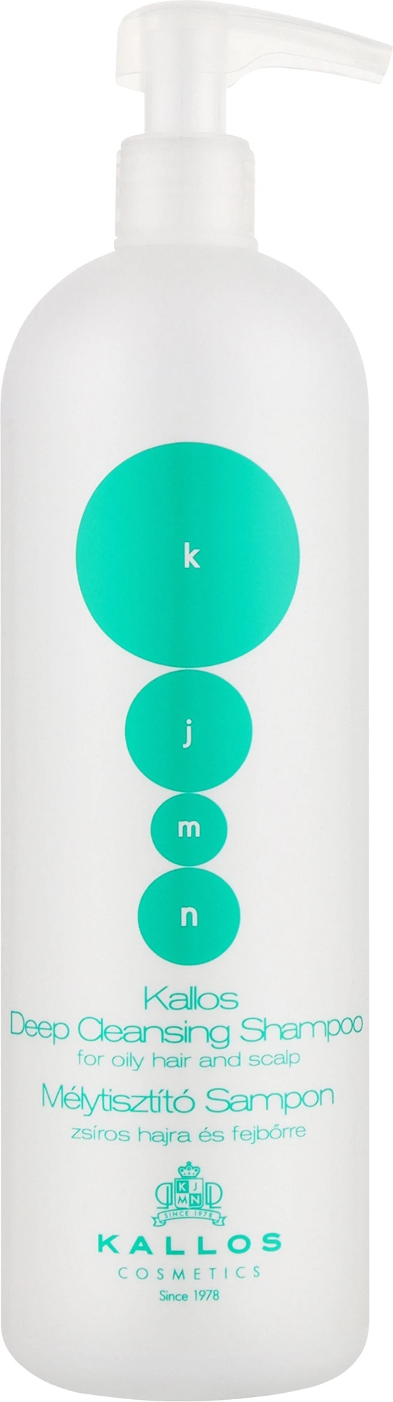 Шампунь Kallos Cosmetics KJMN0794 Deep Cleansing, 1000 мл . Для жирного волосся