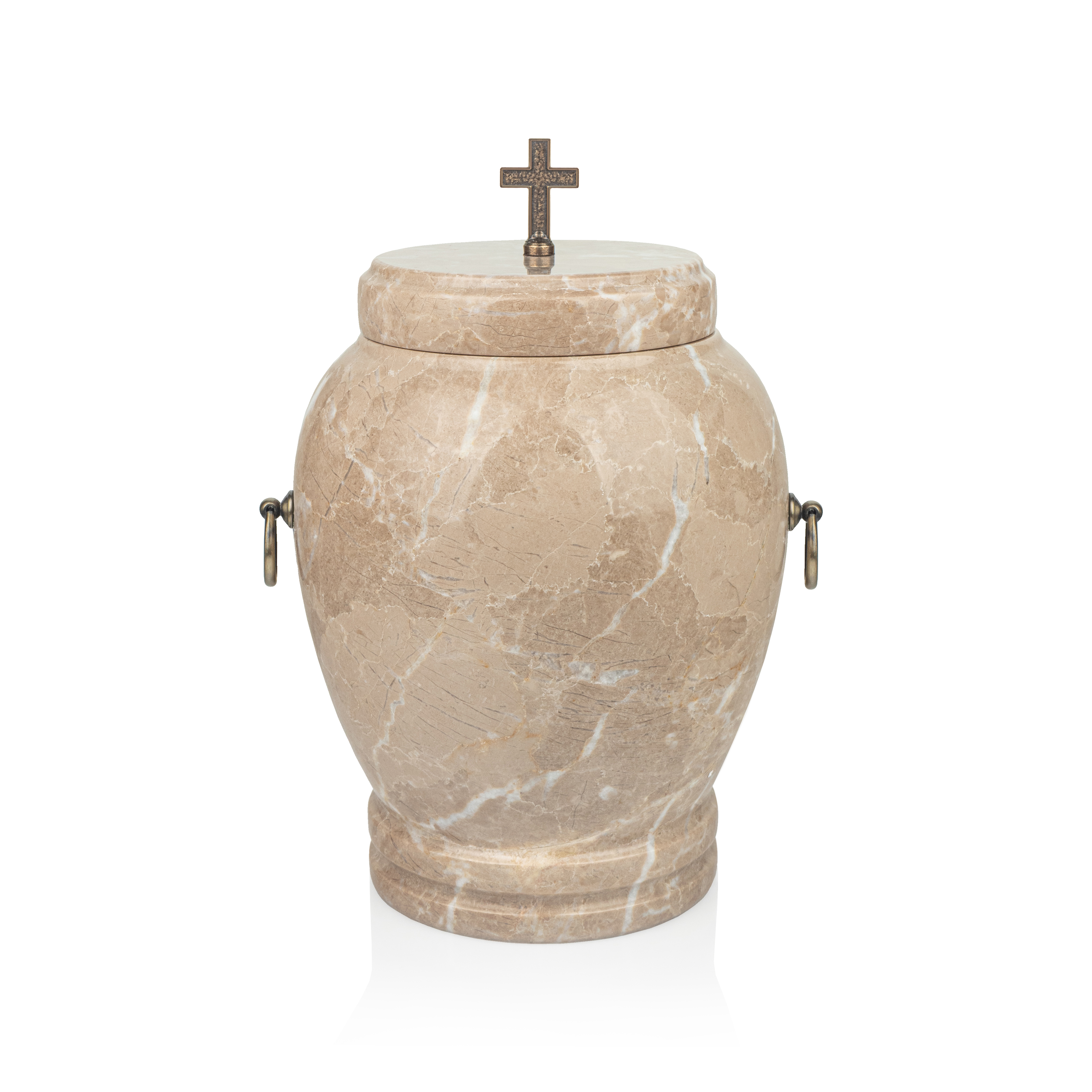 Урна ритуальна мармурова, кремова