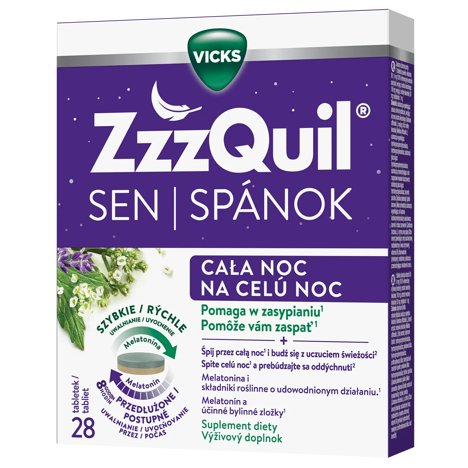 ZzzQuil Sen Cała Noc для нормалізації сну - 28 таблеток