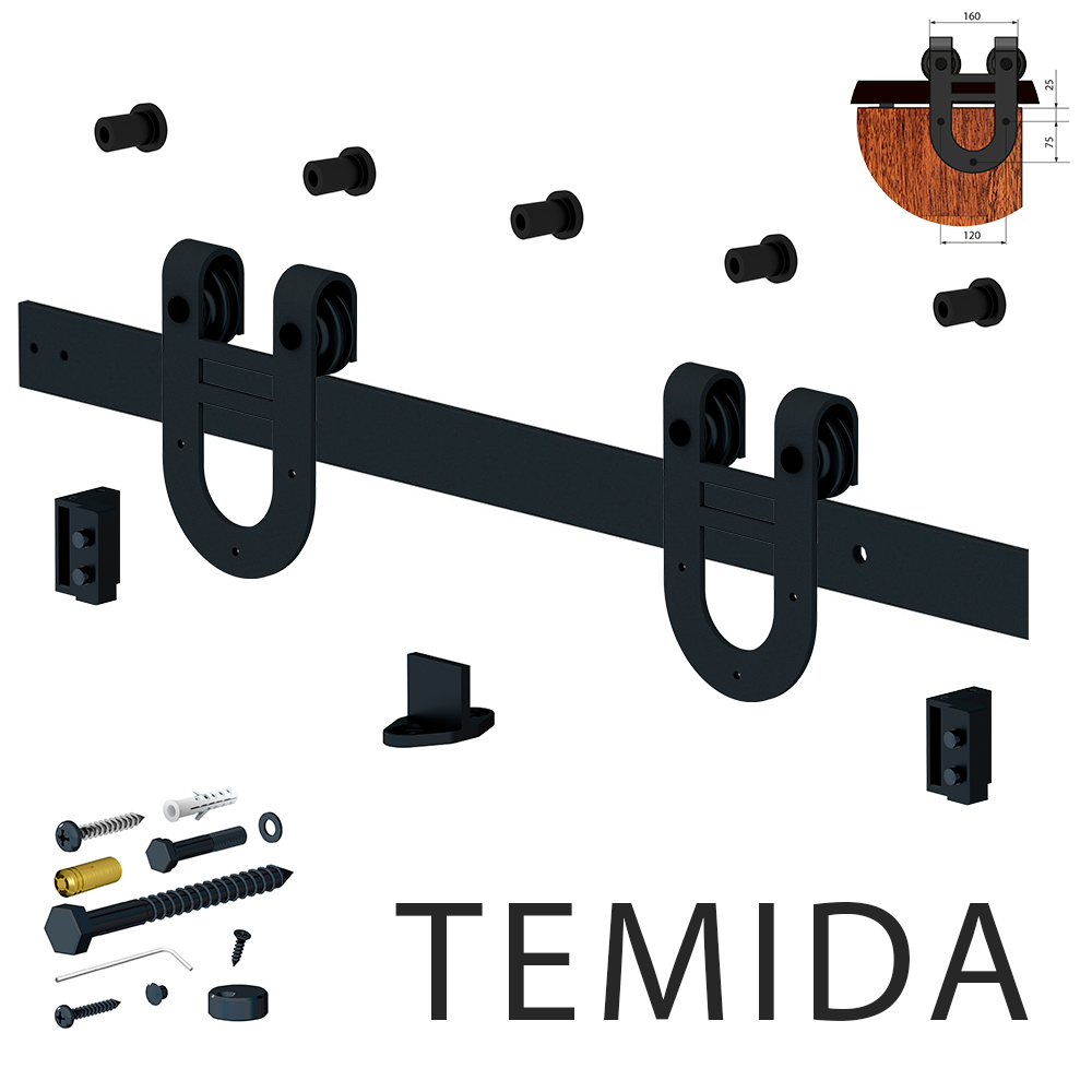 Комплект розсувної системи Valcomp Design Line TEMIDA