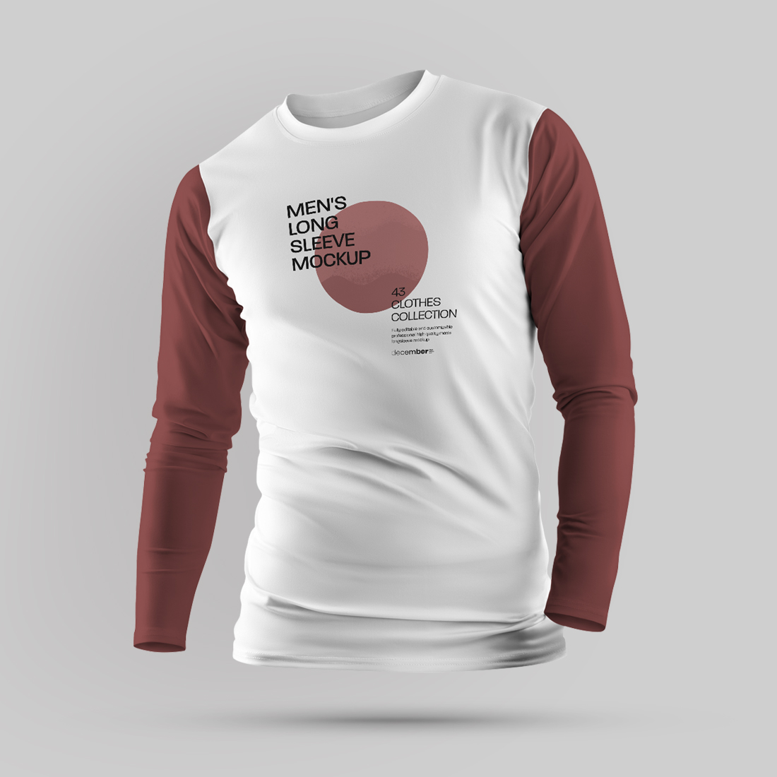 6 Men's Mockups 3D Longsleeve T-Shirt