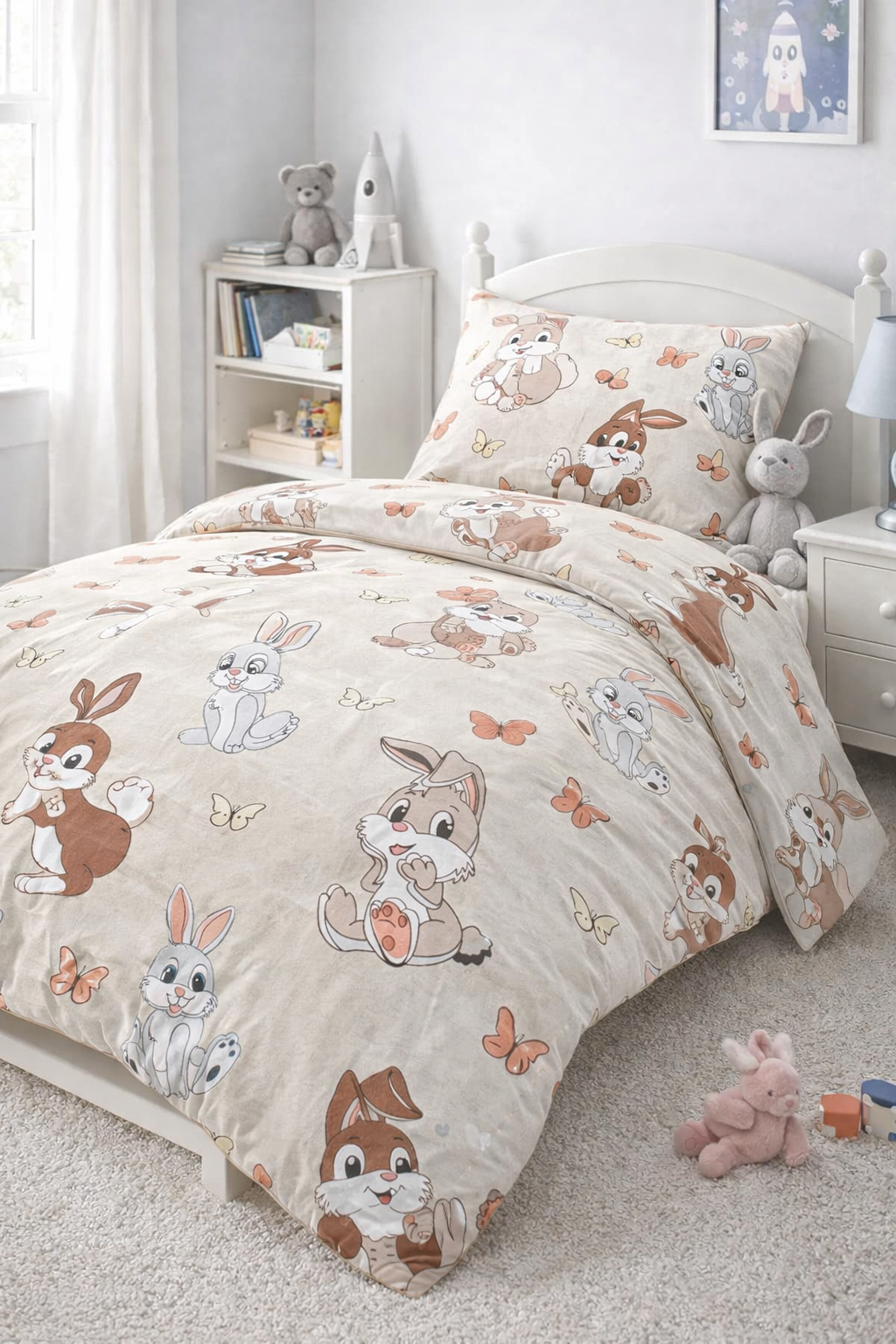 Постільна білизна для хлопчиків ранфорс прінт " Зайченятка"