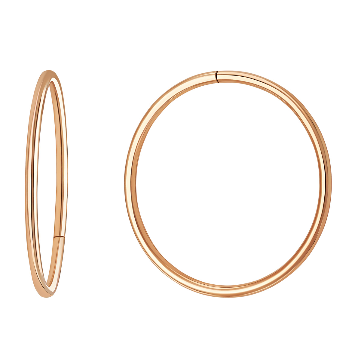 Klassische Gold-Creolen – 585er Rotgold, 23 mm