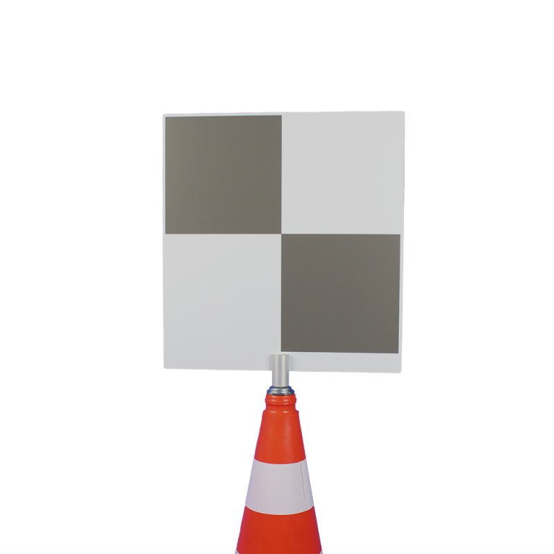 Large laser scanner checkerboard target