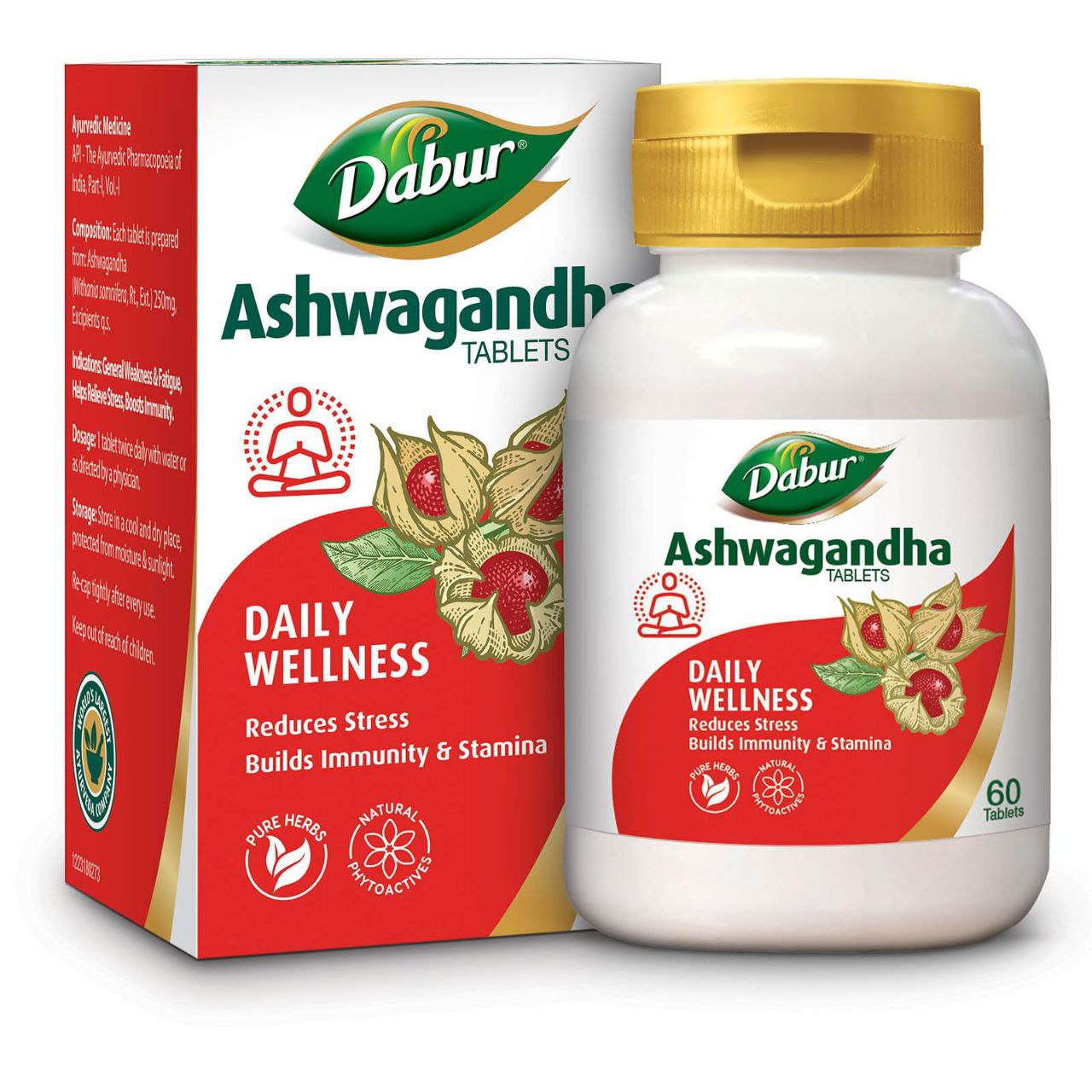 Ашваганда Dabur ( Ashvagandha Dabur ) 60 табл . / 250 мг (экстракт)