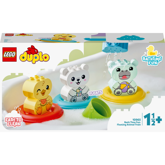 Конструктор LEGO DUPLO Веселе купання: Плаваючий потяг із тваринами (10965)