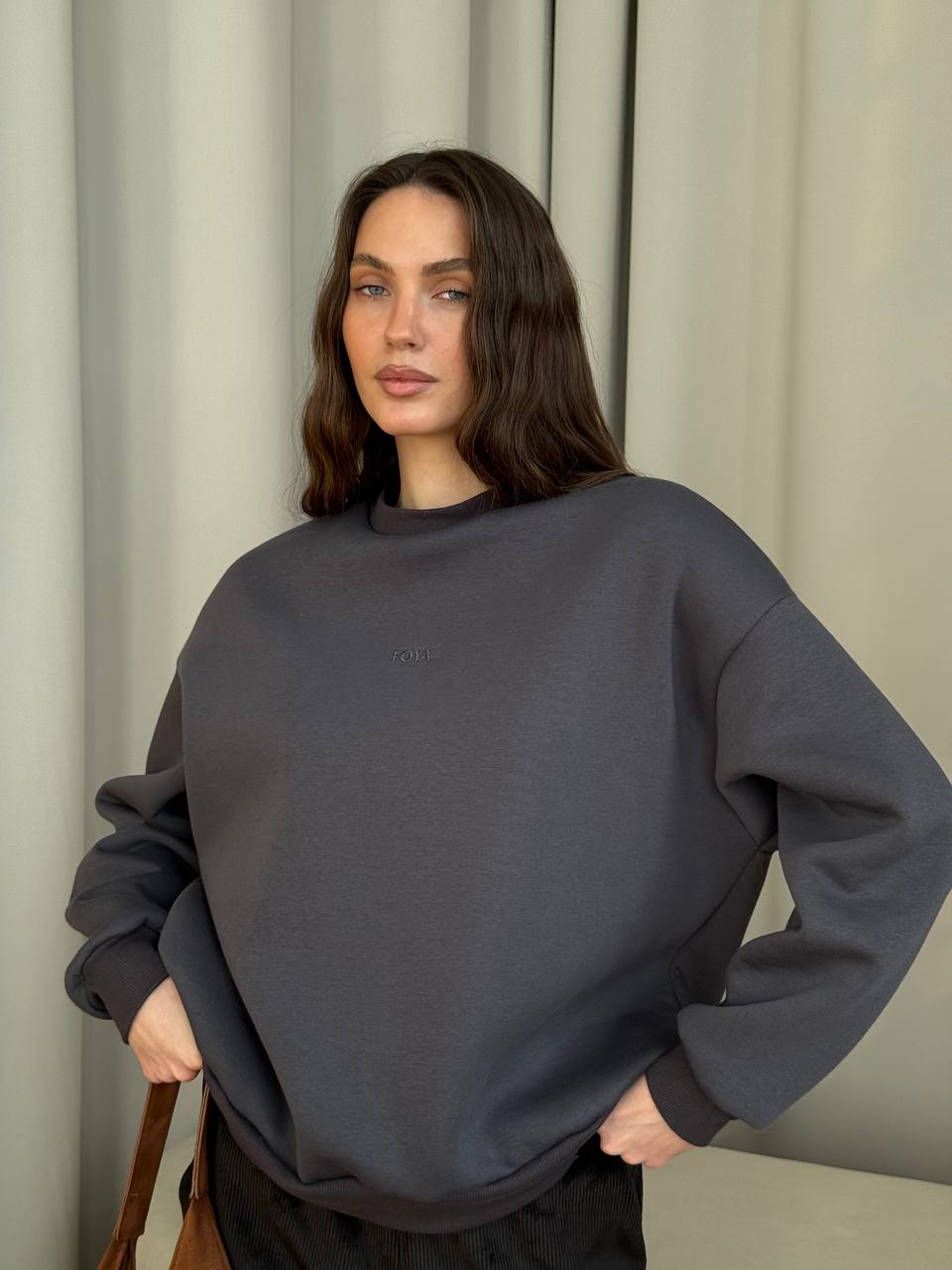 Світшот фліс графіт