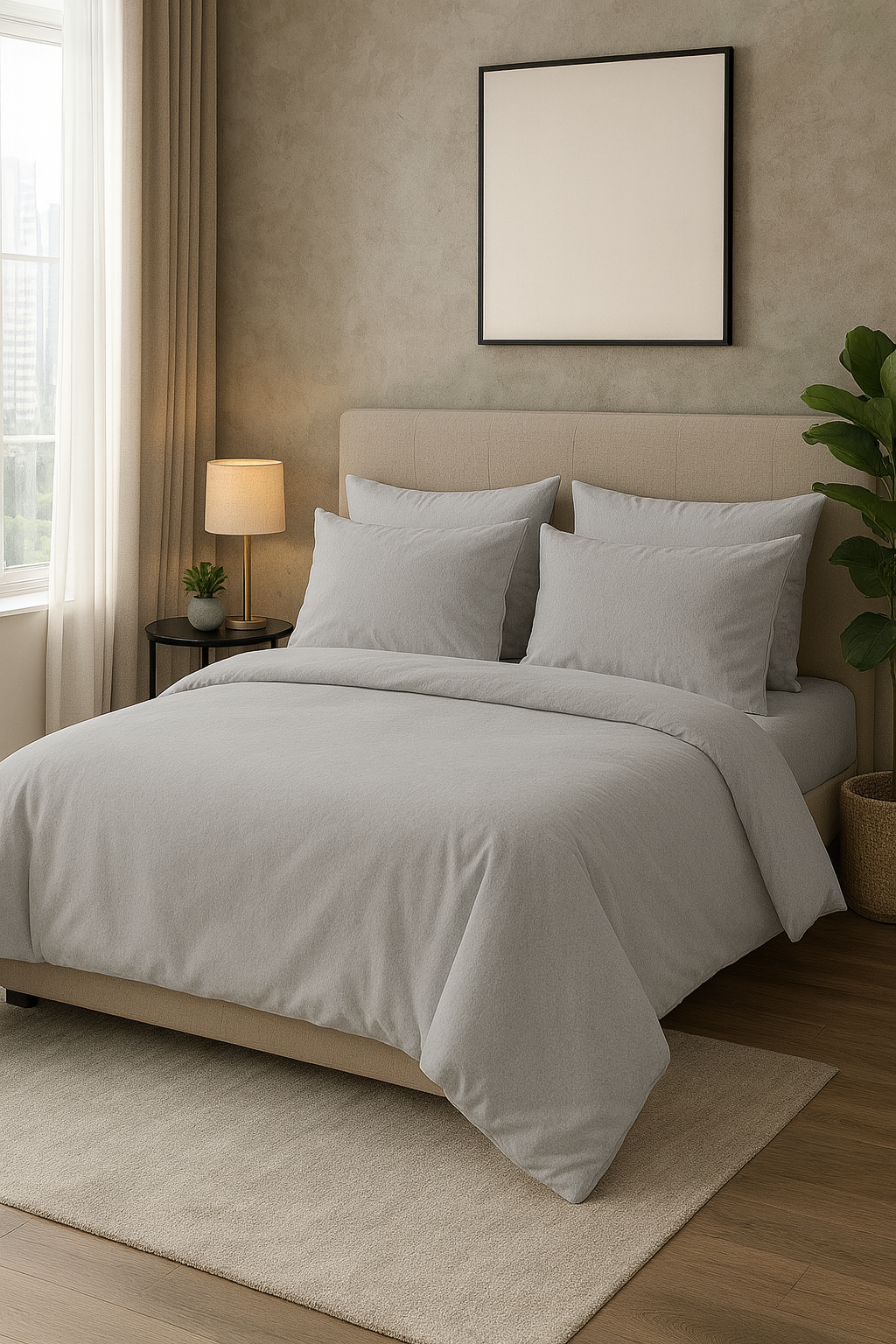 Постільна білизна фланель "Сіра тиша"