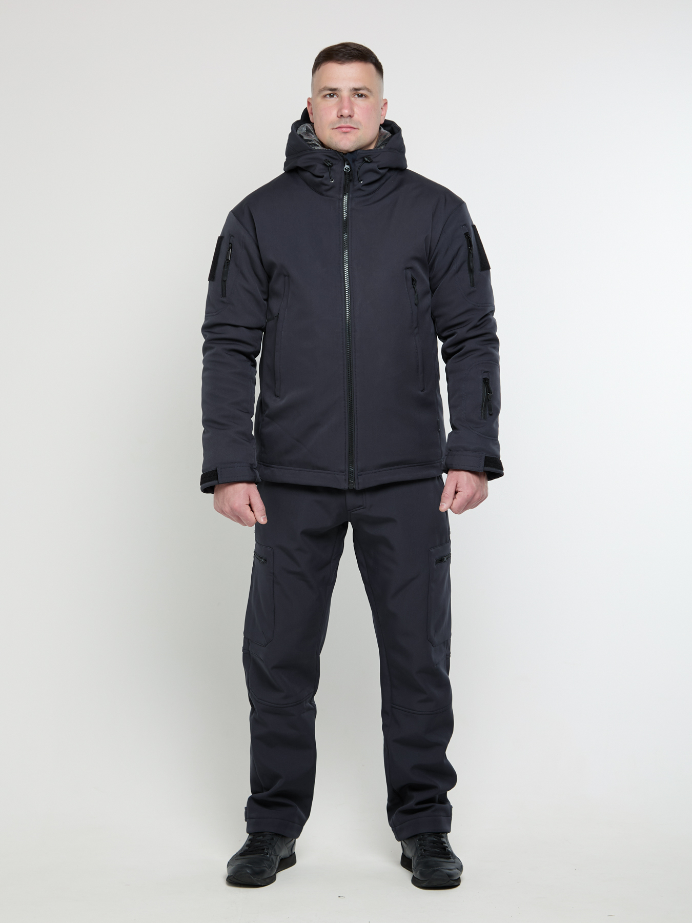 Зимовий чоловічий костюм UKM Softshell 2.0 темно-синій