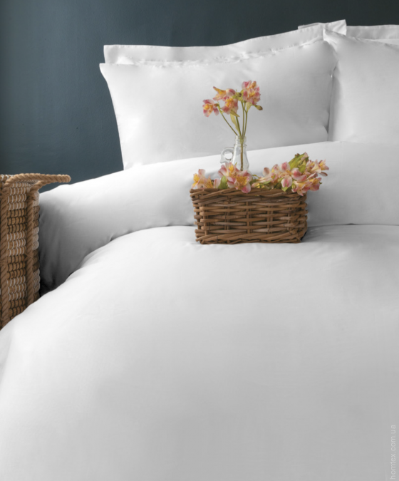 Постільна білизна Issimo Home Pure White King Size Сатин 300 ТС