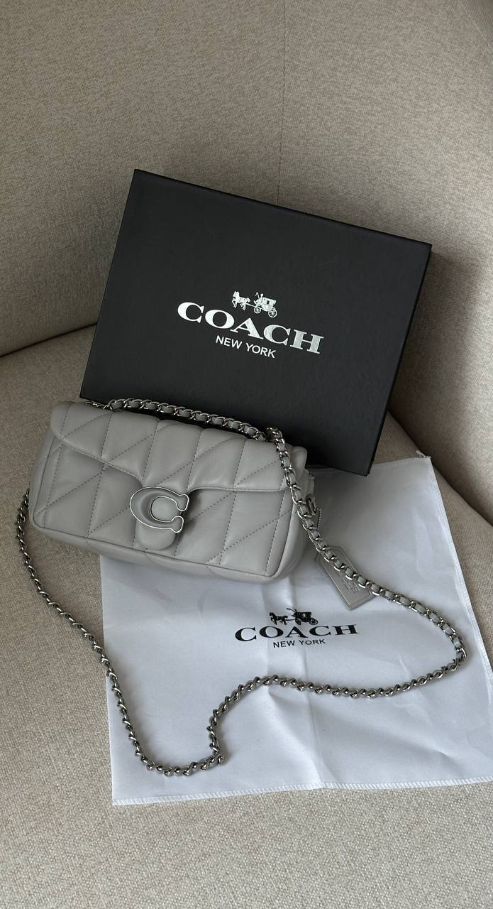 Coach Tabby Shoulder Bag 20 With Quilting Gray