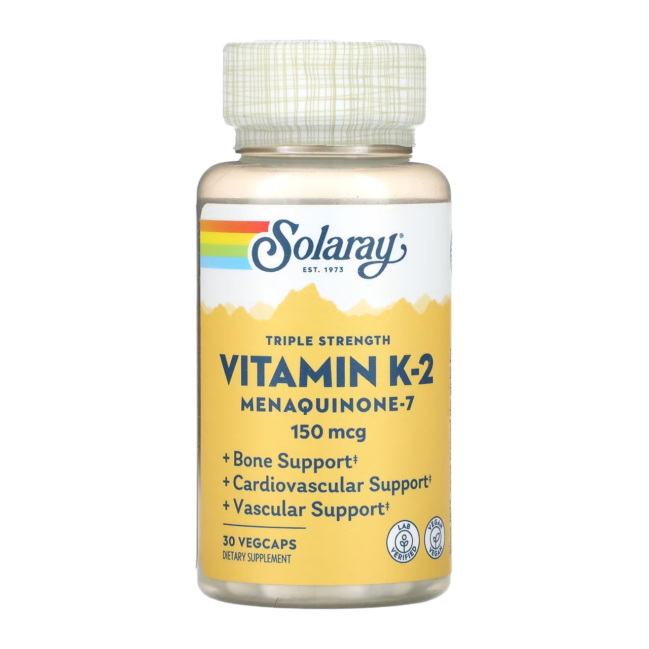 Вітамін К2, Triple Strength Vit K-2 MK-7 150mcg - 30 veg caps