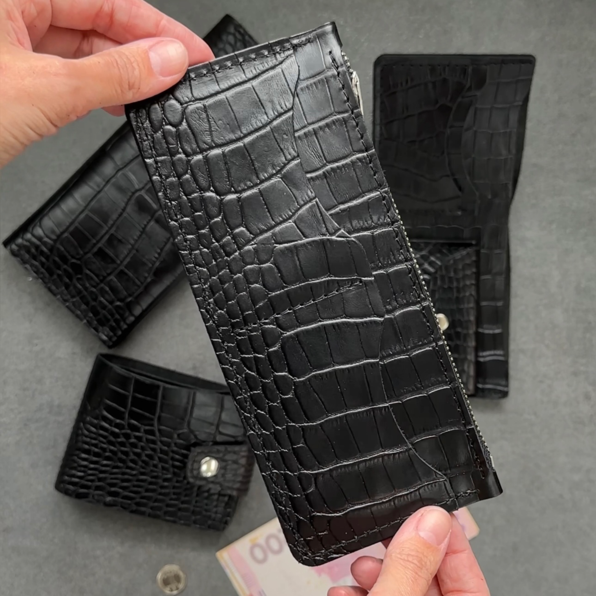 Гаманець Slim з натуральної шкіри