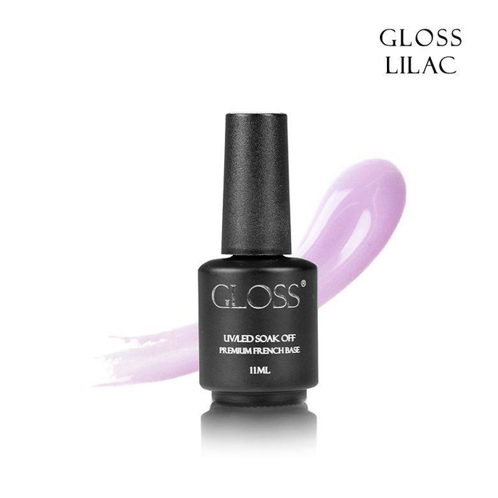 Камуфлююча база GLOSS Premium French Base Lilac, 11 мл