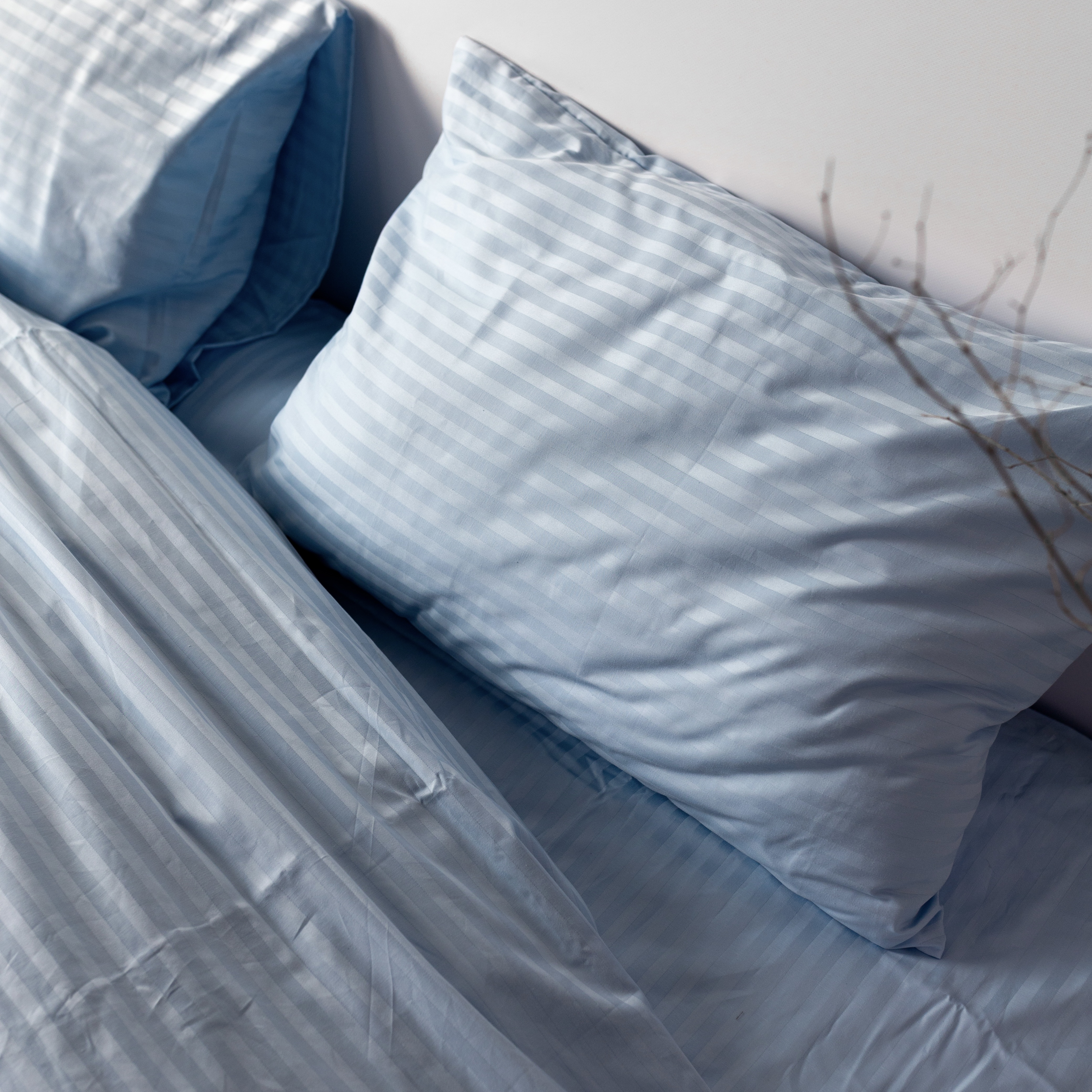 Постільний комплект Страйп сатин Небесний