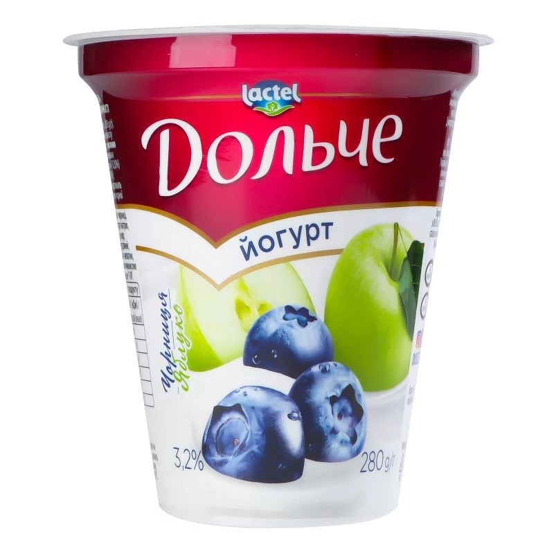 Йогурт Дольче Чорниця-Яблуко 3.2% 280 г