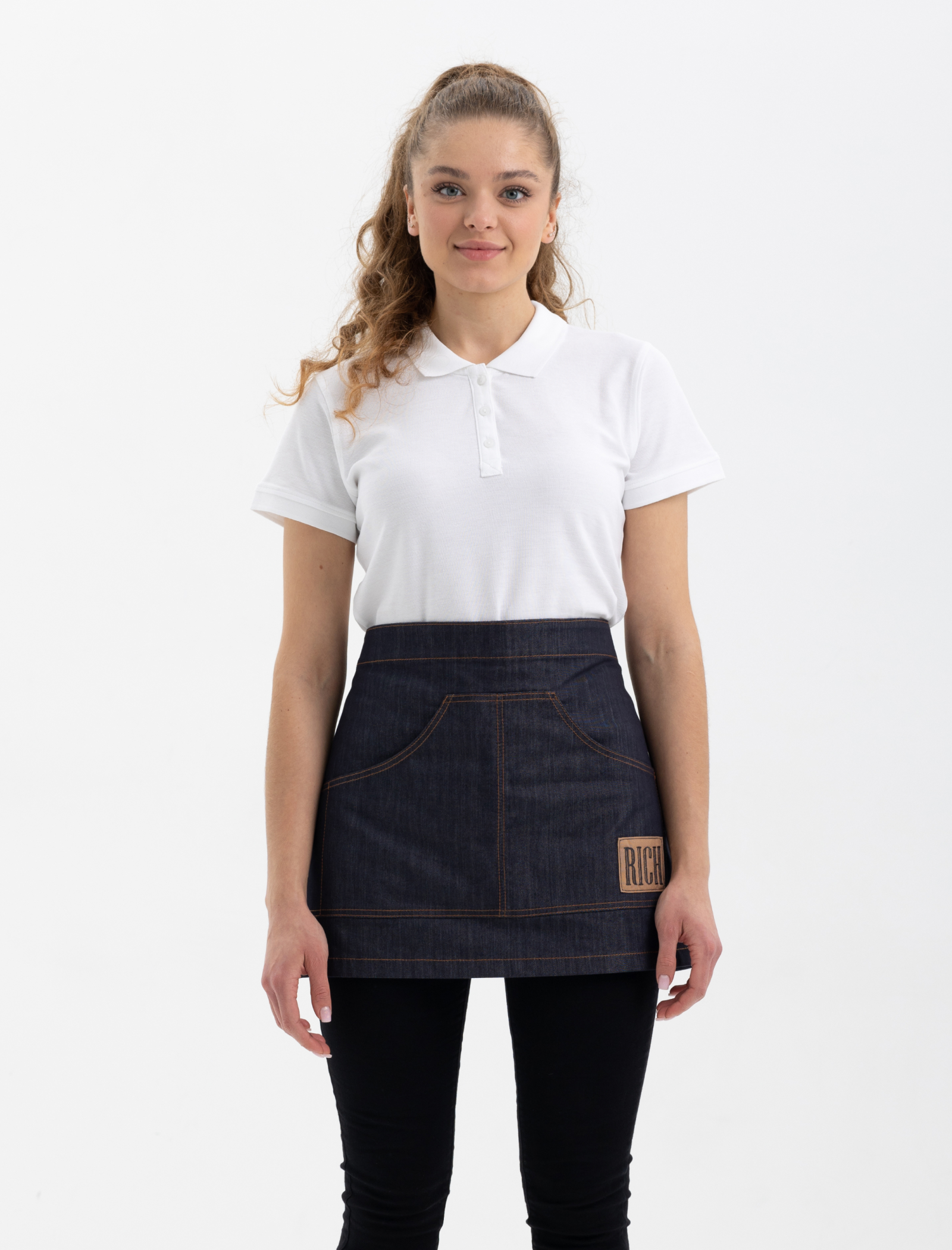 APRON SHORT / DENIM STRAIGHT