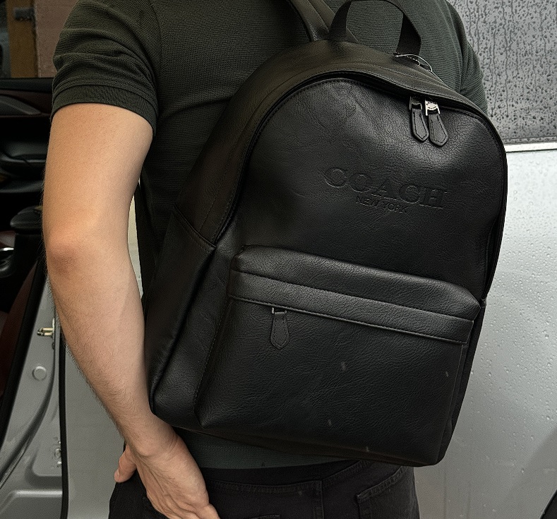 Coach Backpack Black Smooth Skin
