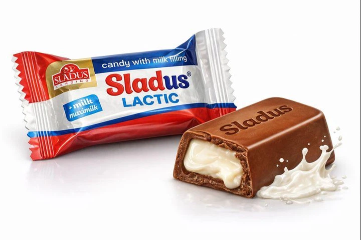 Молочні цукерки з начинкою Sladus Lactic 0.5 кг