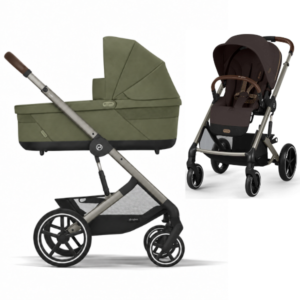 Коляска 2в1 Cybex Balios S Lux Moss Green+Chocolate Brown