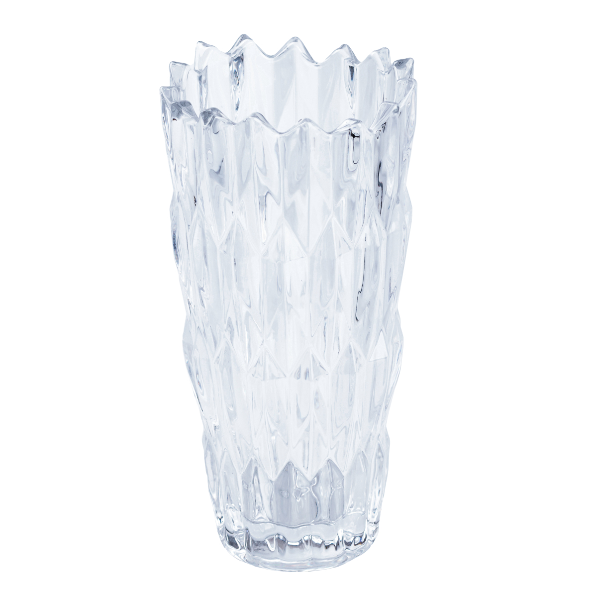 Ваза декоративная Glassware під кришталь 24 см, прозора