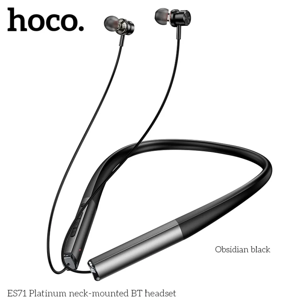Навушники бездротові HOCO ES71 Platinum neck-mounted BT headset