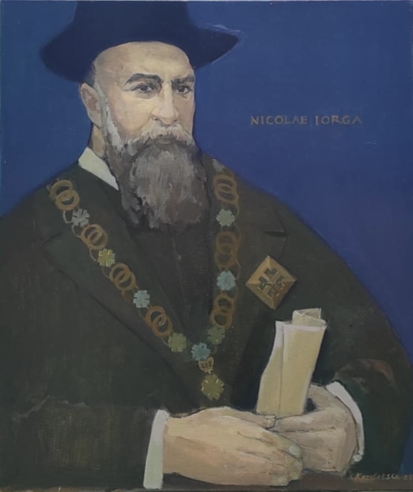 Portret Nicolae Iorga, 2024, 80x60 sm, oil on canvas
