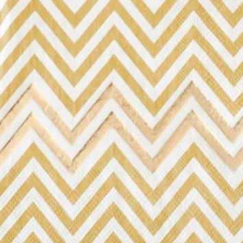 Серветки золотистий шеврон 20шт