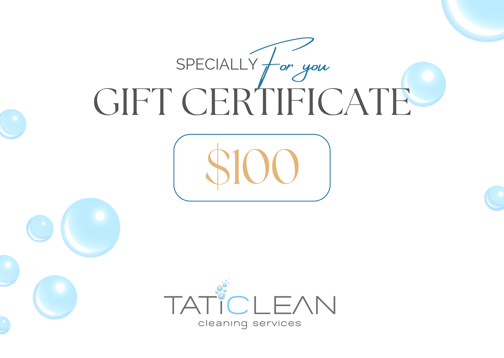 Digital Gift Certificate – $100