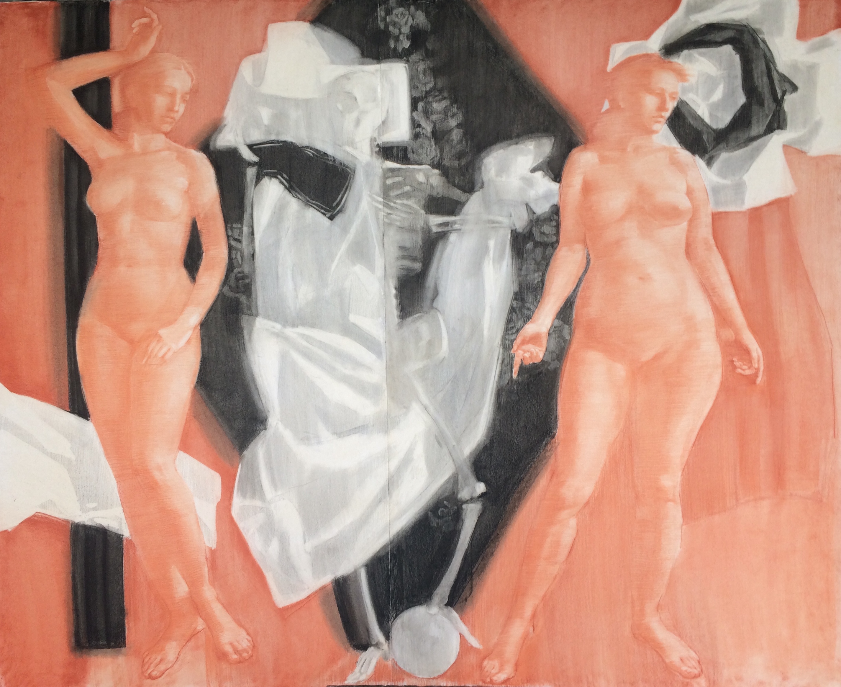 Composition ‘Spring’, 2020, 150x185 sm, sepia, paperboard