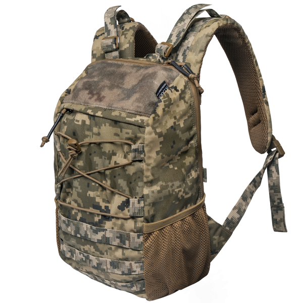 Тактичний штурмовий рюкзак "РЕКРУТ Піксель" від українського бренду "А.Т.А.К.А".