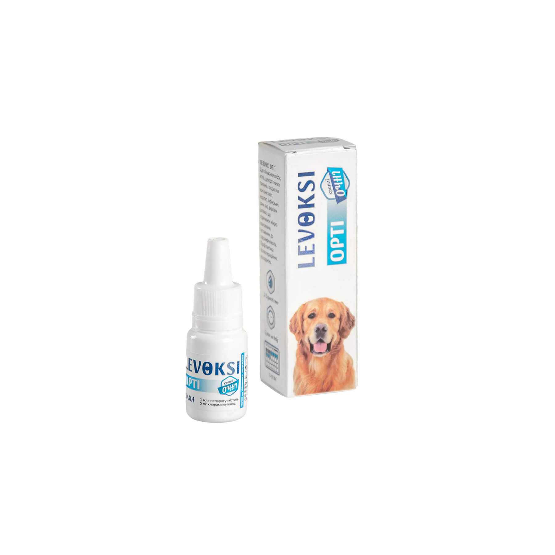 Краплі Левоксі-Опті очні д/собак,котів та декоративних гризунів 10 мл