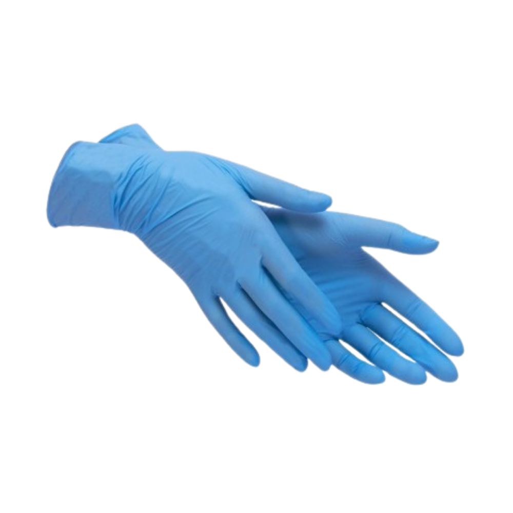 Нітрилові Оглядові Рукавички ОПТОМ S Сині, Нестерильні, Без Пудри, 100 шт/уп