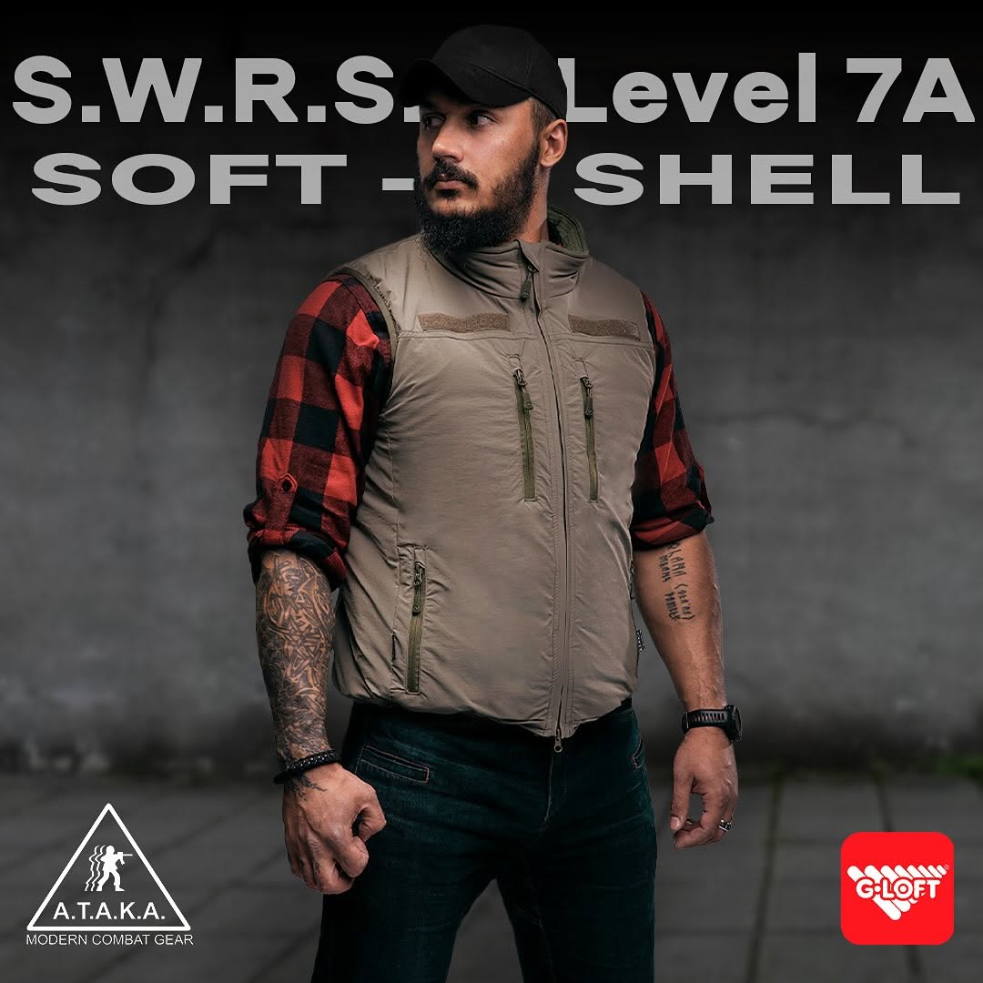 Універсальний утеплений жилет для холодної погоди "SUBZERO Cold Weather Insulated Vest S.W.R.S. Level 7A Urban Grey" від українського бренду "А.Т.А.К.А".