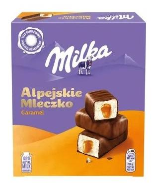 Цукерки пташине молоко Карамель Milka Alpejskie Mleczko 350г