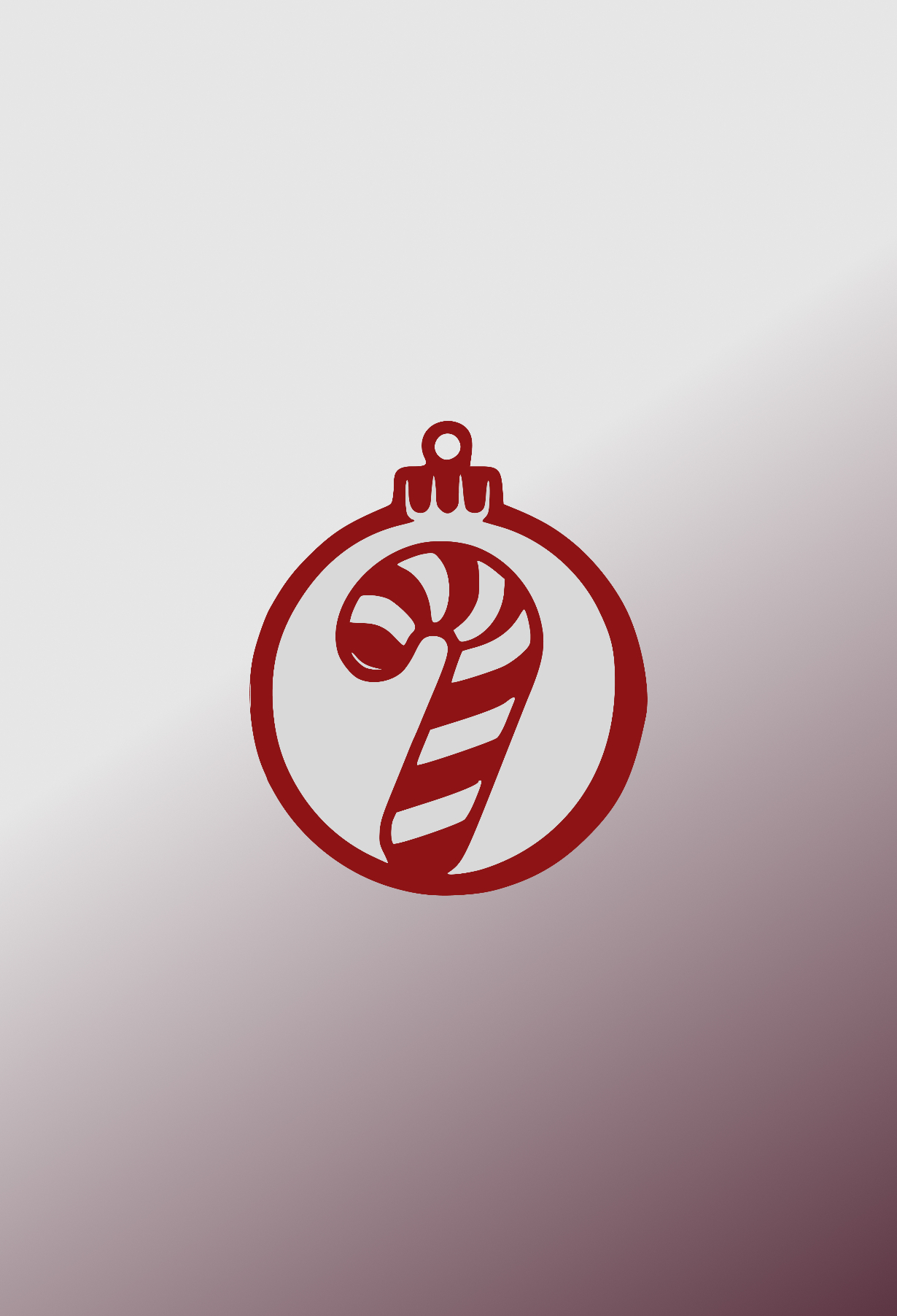 Металева різдвяна кулька з льодяником “Candy Cane”