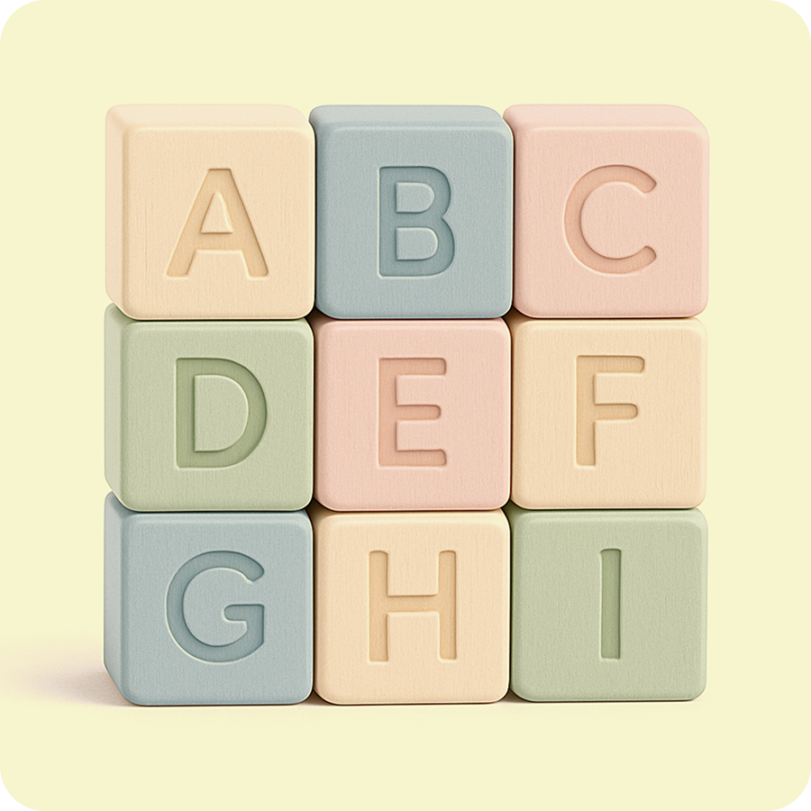 Wooden Alphabet Blocks