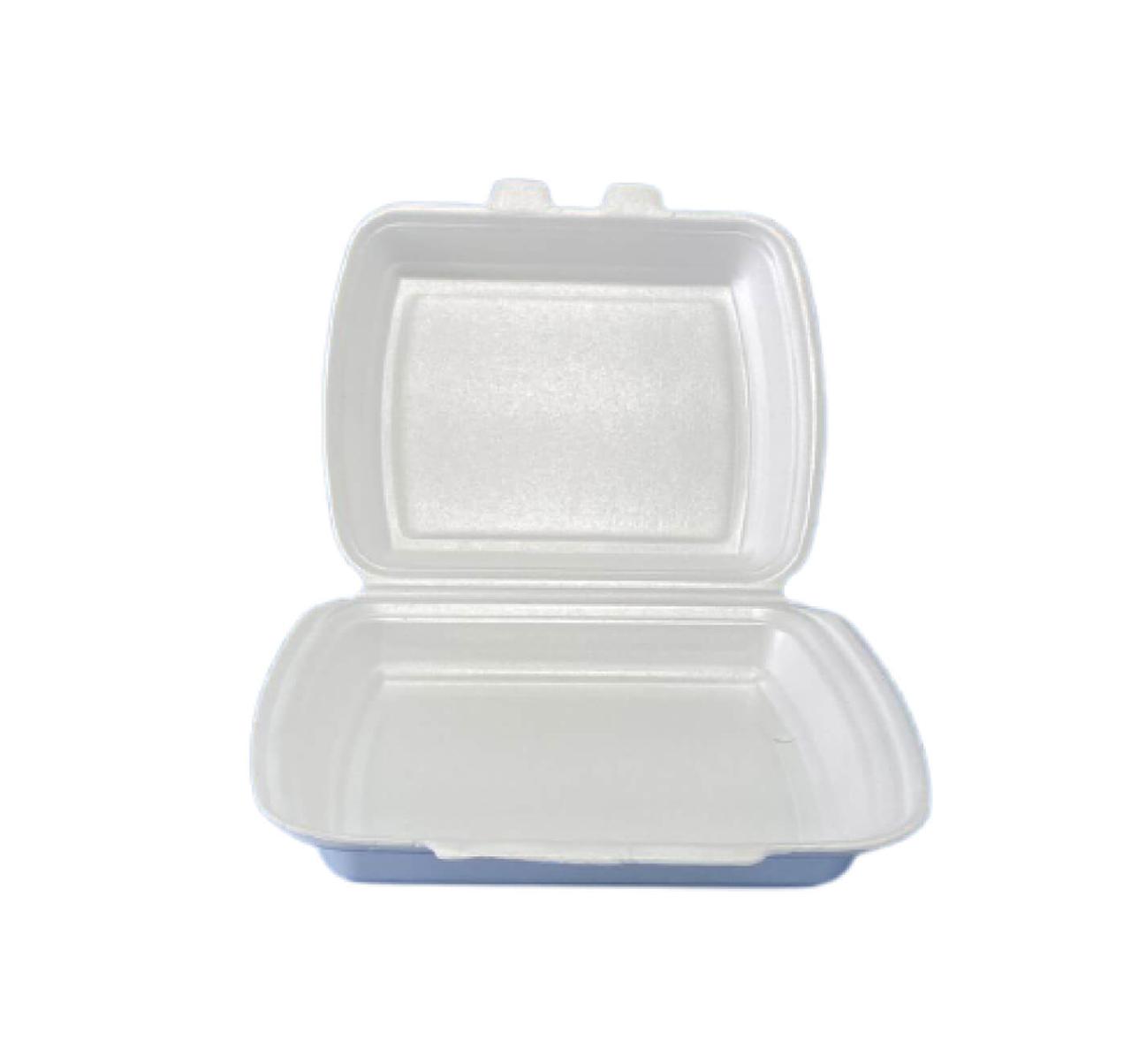 Ланч-бокс МВ-1 из полистирола Білий, 250х210х70мм, упаковка 150 шт