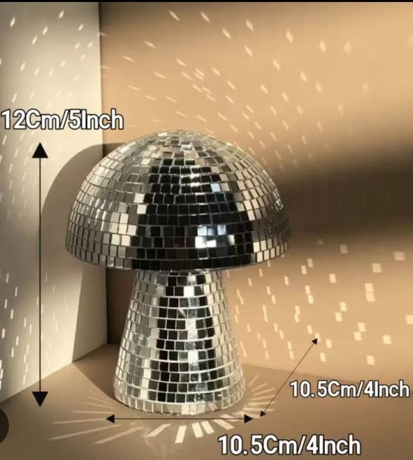 Гриб диско куля сріблясте дзеркало відблискова куль