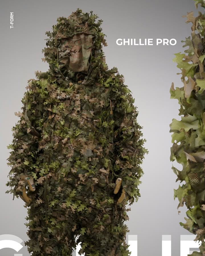 Спеціальний маскувальний костюм "GHILLIE PRO" від українського бренду "T-FORM".