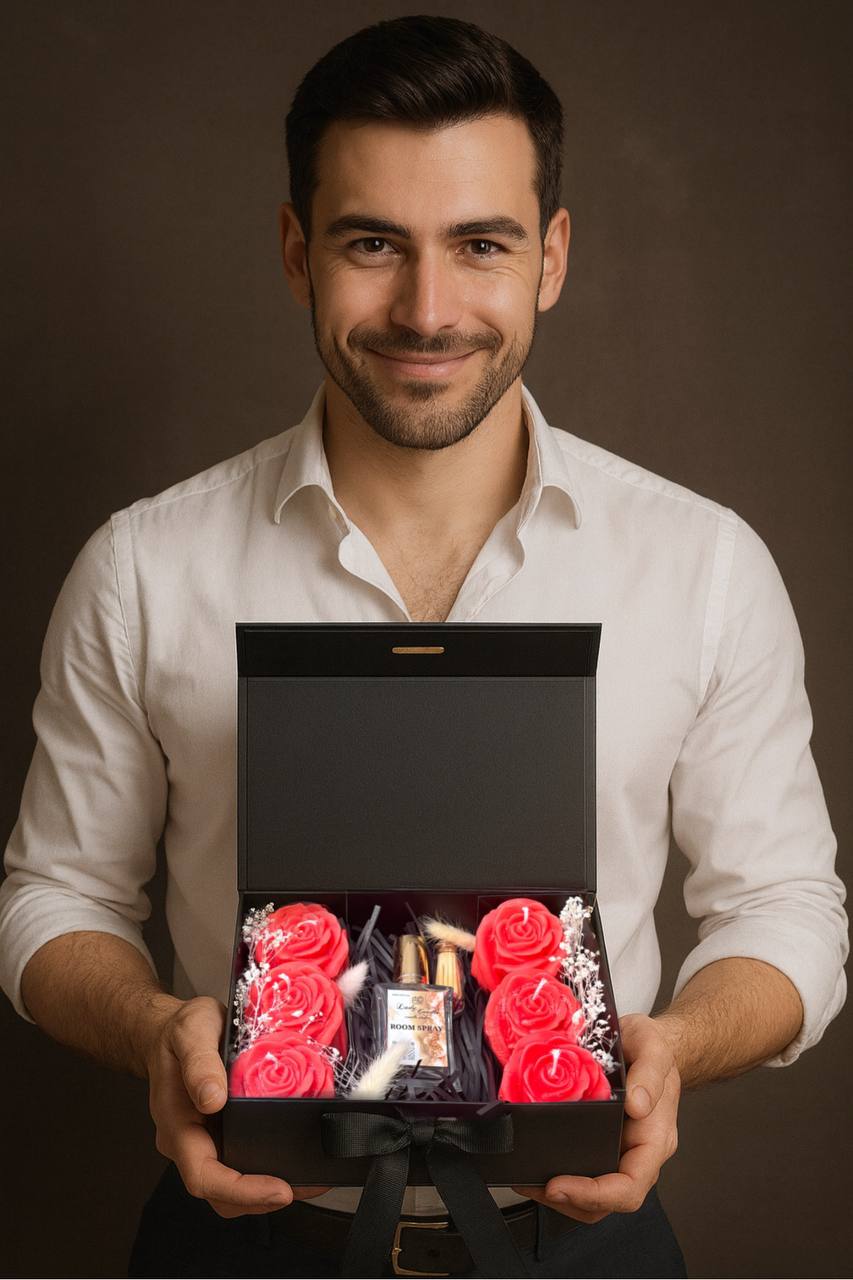 Подарункова коробка ROSE зі свічками та Room Spray