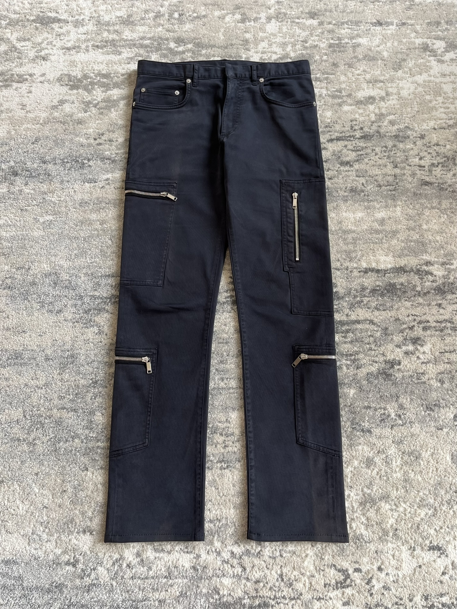 dior homme ss16 blue cargo zipper denim