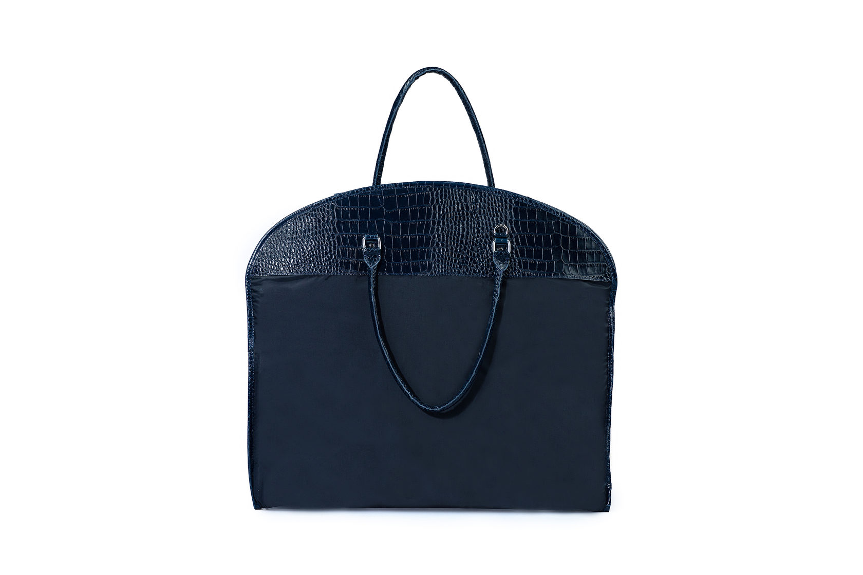 Genuine Leather Garment Bag Classic Blue