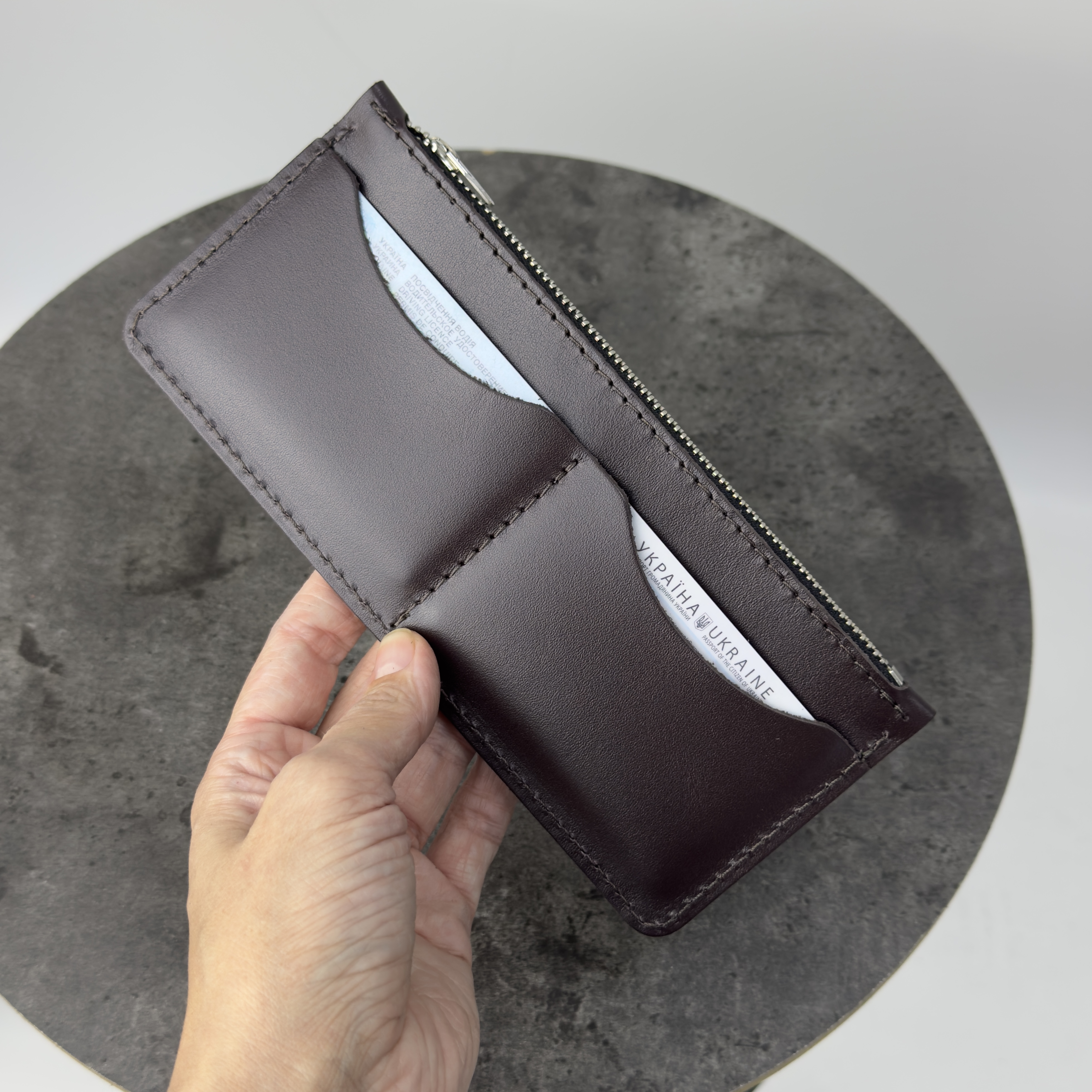 Гаманець Slim з натуральної шкіри